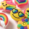 Rainbow-themed children's colorful ring, sweet and cute cartoon accessory, made of safe and environmentally friendly materials Application Scenario